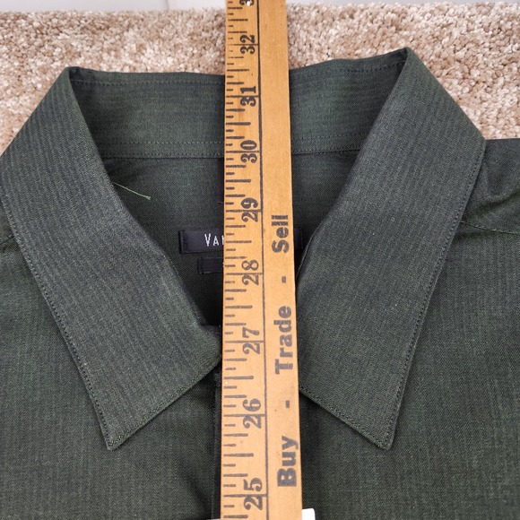 VAN HEUSEN Mens Green Slim Fit Wrinkle Free Dress Shirt X Large 17.5 32-33 NWT - Picture 7 of 7
